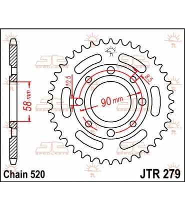SPROCKET REAR 40T 520