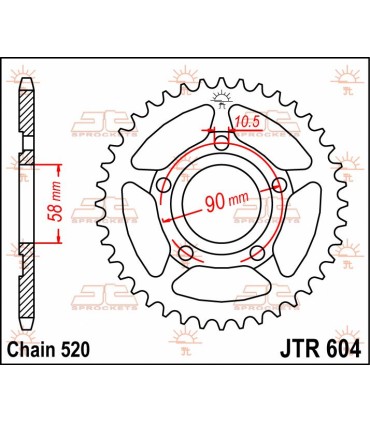 SPROCKET REAR 40T 520