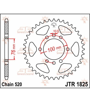 SPROCKET REAR 42T 520