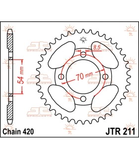 SPROCKET REAR 42T 420