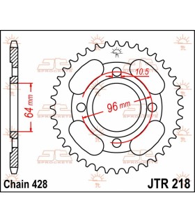 SPROCKET REAR 44T 428