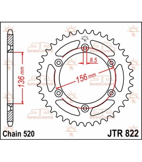 SPROCKET REAR 44T 520