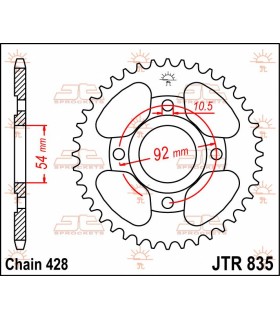 SPROCKET REAR 45T 428