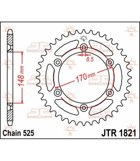 SPROCKET REAR 47T 525