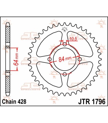 SPROCKET REAR 49T 428