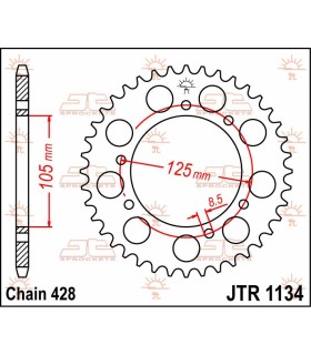 SPROCKET REAR 50T 428