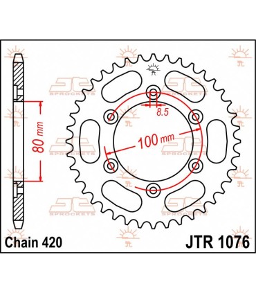 SPROCKET REAR 52T 420