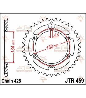 SPROCKET REAR 52T 428