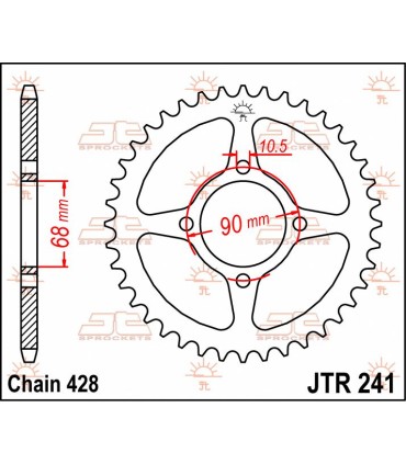 SPROCKET REAR 53T 428