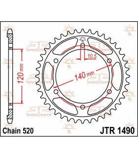 SPROCKET REAR 37T 520