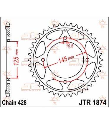 SPROCKET REAR 56T 428