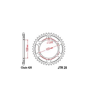 SPROCKET REAR 60T 428