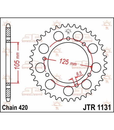 SPROCKET REAR 45T 420