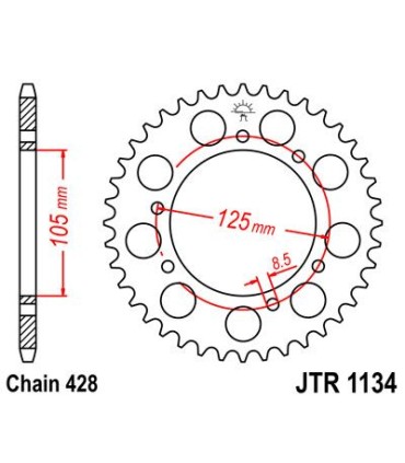 SPROCKET REAR 56T 428