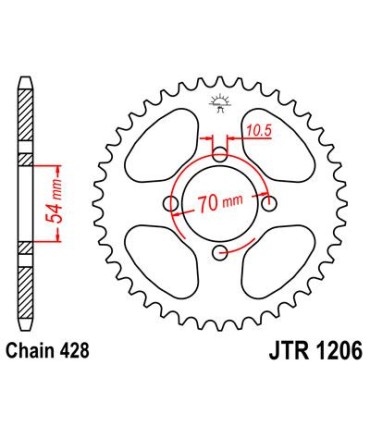 SPROCKET REAR 44T 420