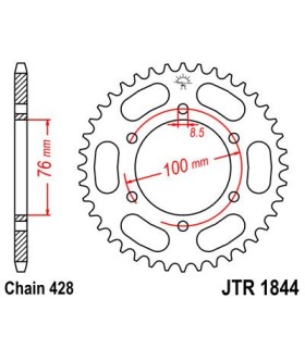 SPROCKET REAR 44T 428