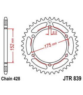 SPROCKET REAR 51T 428