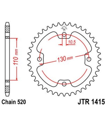 SPROCKET REAR 37T 520