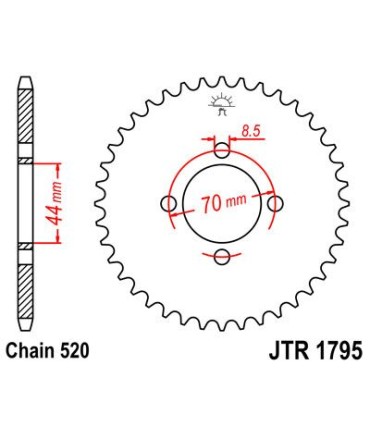 SPROCKET REAR 24T 520