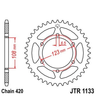 SPROCKET REAR 65T 420