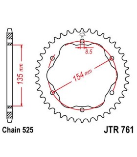 SPROCKET REAR 39T 525