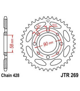 SPROCKET REAR 52T 428