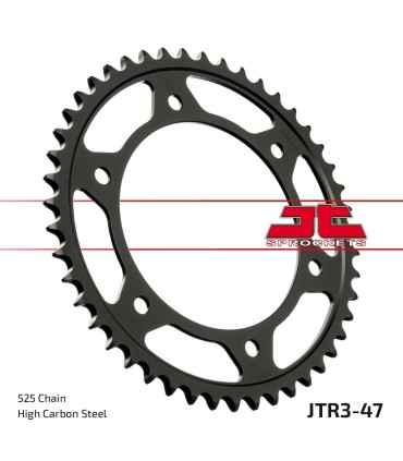 SPROCKET REAR 47T 525 BLK