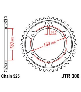 SPROCKET REAR T42 525 BLK