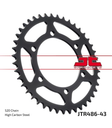 SPROCKET REAR 43T 520 BLK