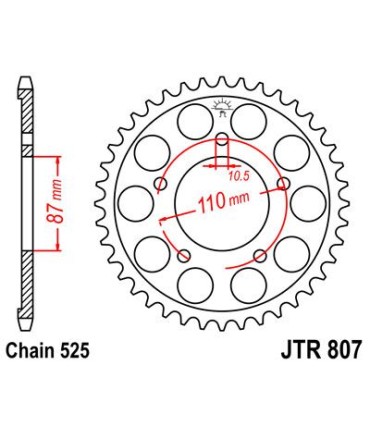 SPROCKET REAR 48T 525 BLK