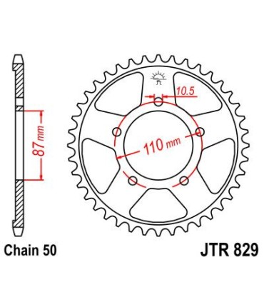 SPROCKET REAR 45T 530 BLK