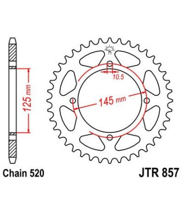 SPROCKET REAR 47T 520 BLK