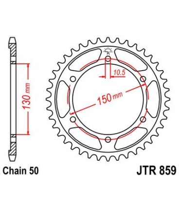 SPROCKET REAR 38T 530 BLK