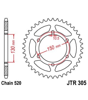 SPROCKET REAR 46T 520