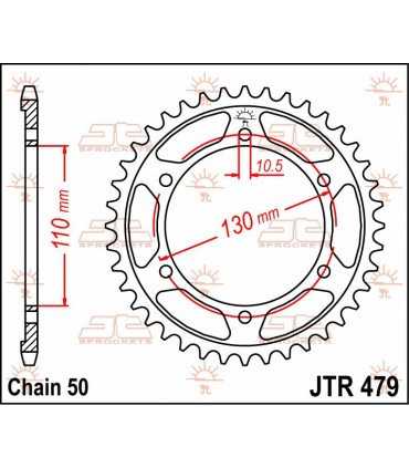 SPROCKET REAR 48T 530 BLK