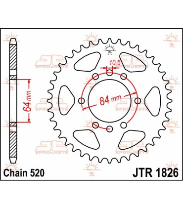 SPROCKET REAR 37T 520