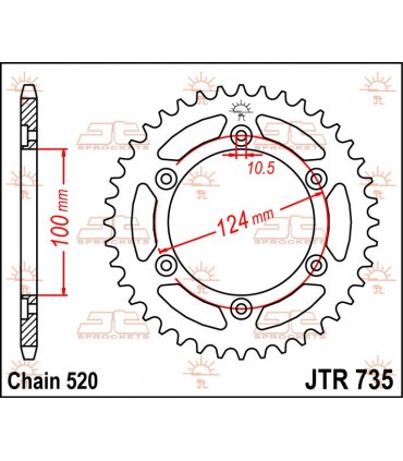 SPROCKET REAR 36T 520