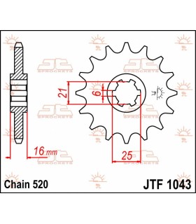 SPROCKET FRONT 14T 520
