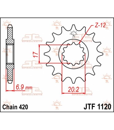 SPROCKET FRONT 12T 420
