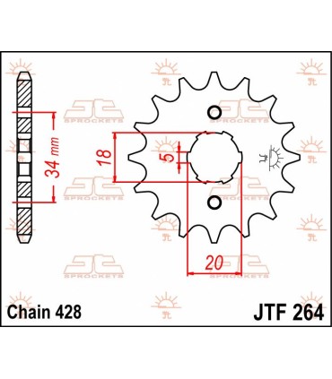 SPROCKET FRONT 14T 428