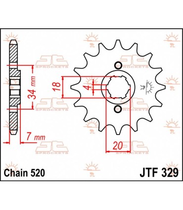 SPROCKET FRONT 14T 520