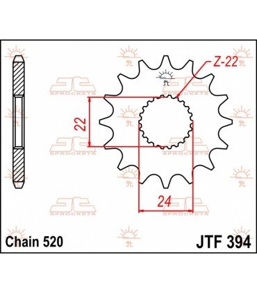 SPROCKET FRONT 16T 520