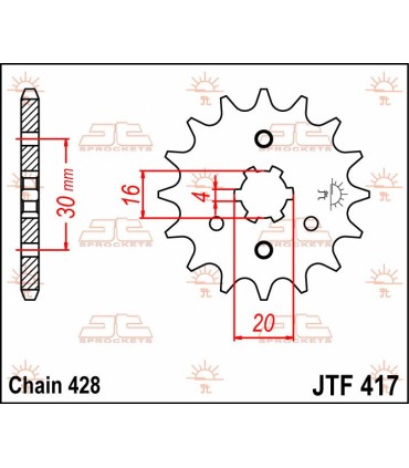 SPROCKET FRONT 15T 428