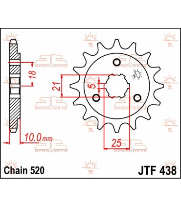 SPROCKET FRONT 15T 520