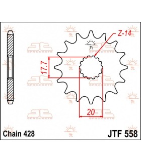 SPROCKET FRONT 16T 428