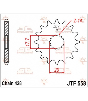 SPROCKET FRONT 16T 428