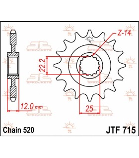 SPROCKET FRONT 12T 520