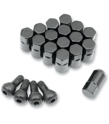 LUG NUT 10MM BLACK 16PK