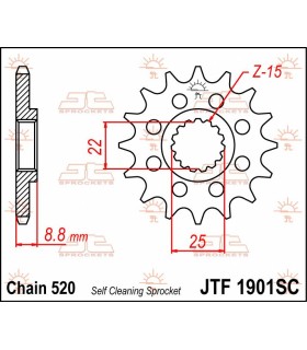 SPROCKET FRONT 15T 520 SC