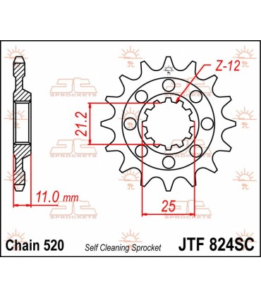 SPROCKET FRONT 14T 520 SC